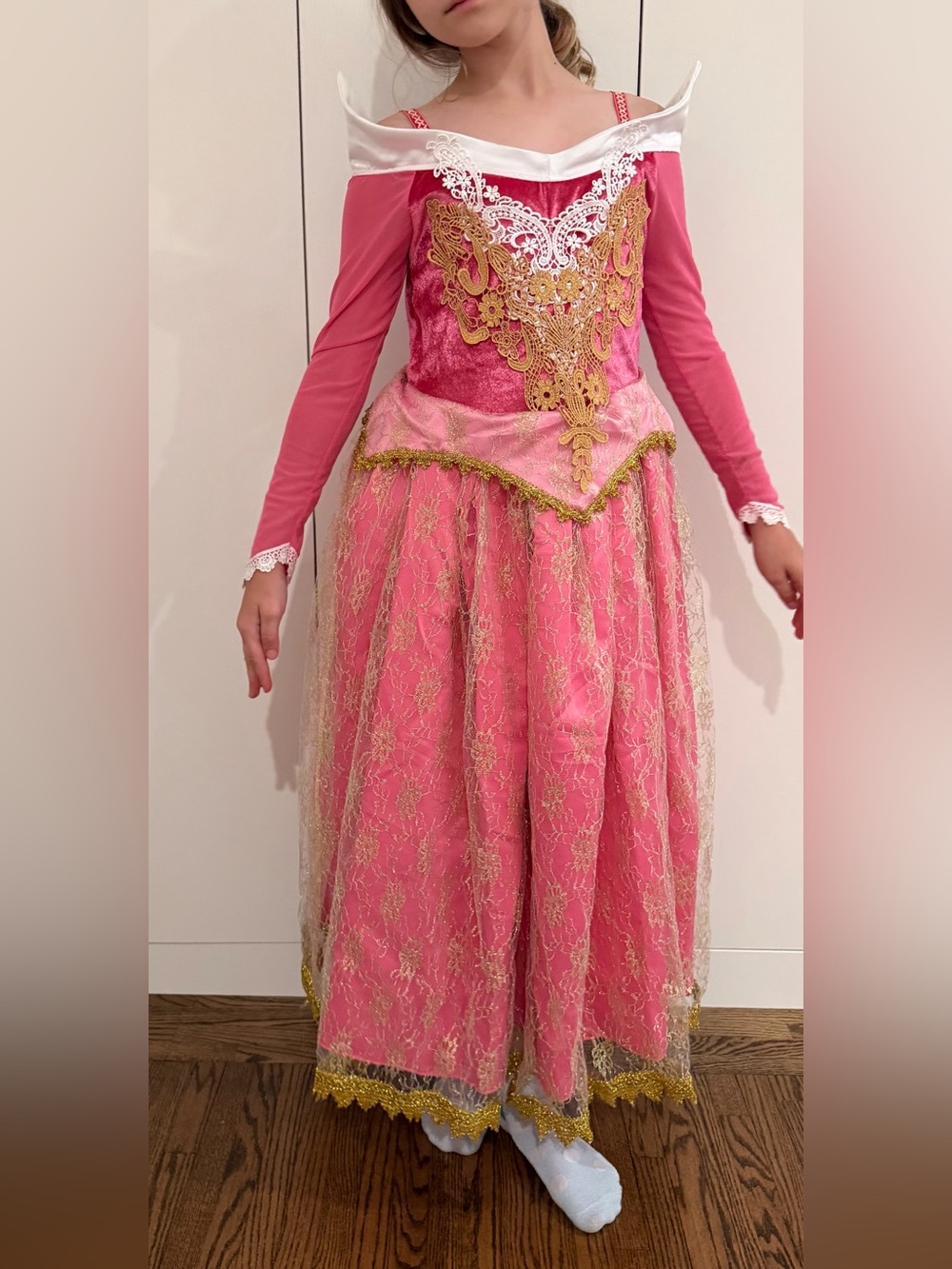 Pink & Gold Princess Aurora Costume Dress